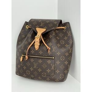 Louis Vuitton Monogram Montsouris Backpack Brown with Gold Hardware B-3